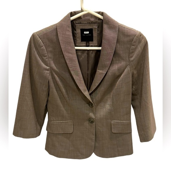 The Limited Women’s Brown Blazer Button Front Light Plaid Size XS - Picture 1 of 3